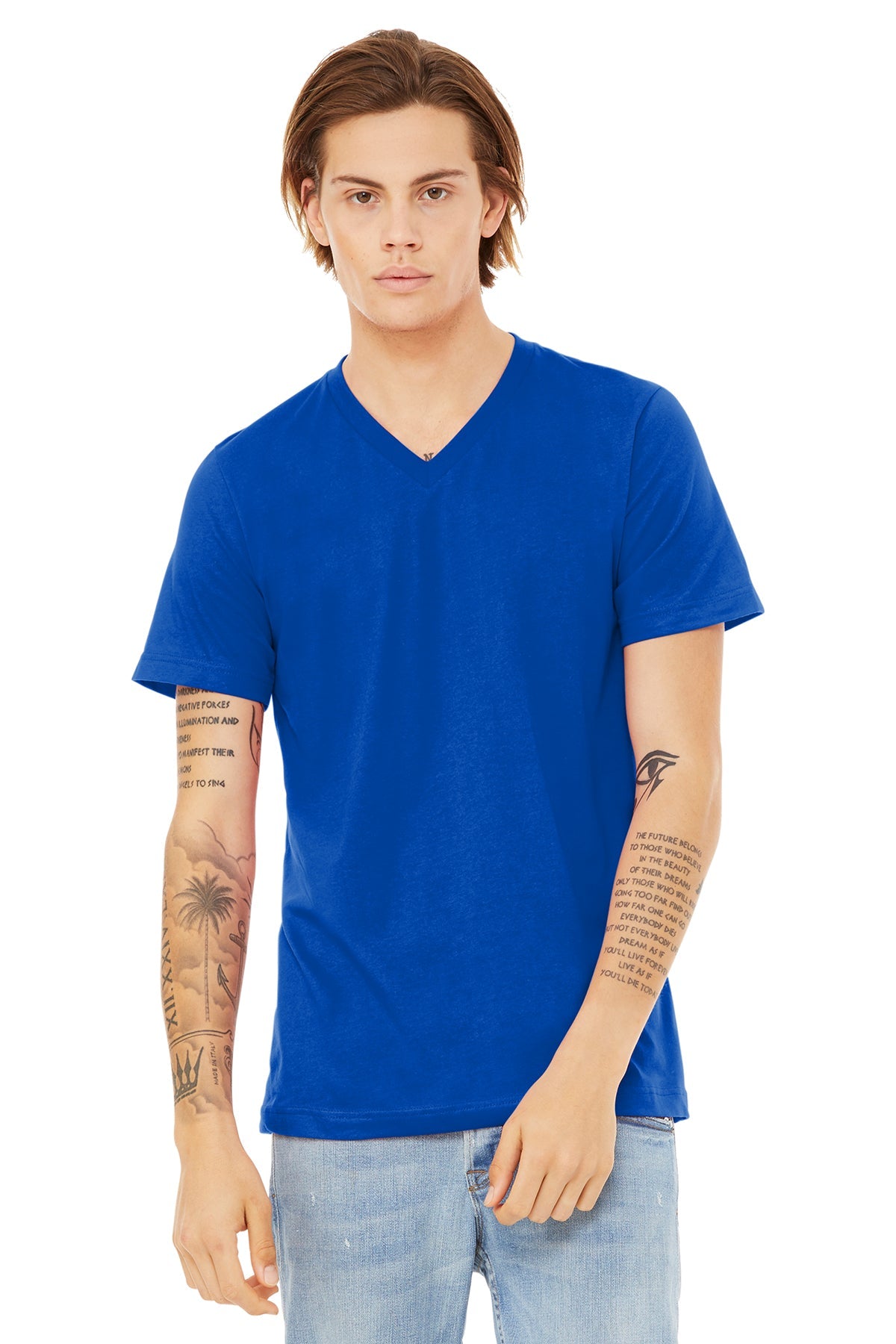 3005 Bella Unisex Jersey Short Sleeve V-Neck T-shirt (S-M-L-XL)