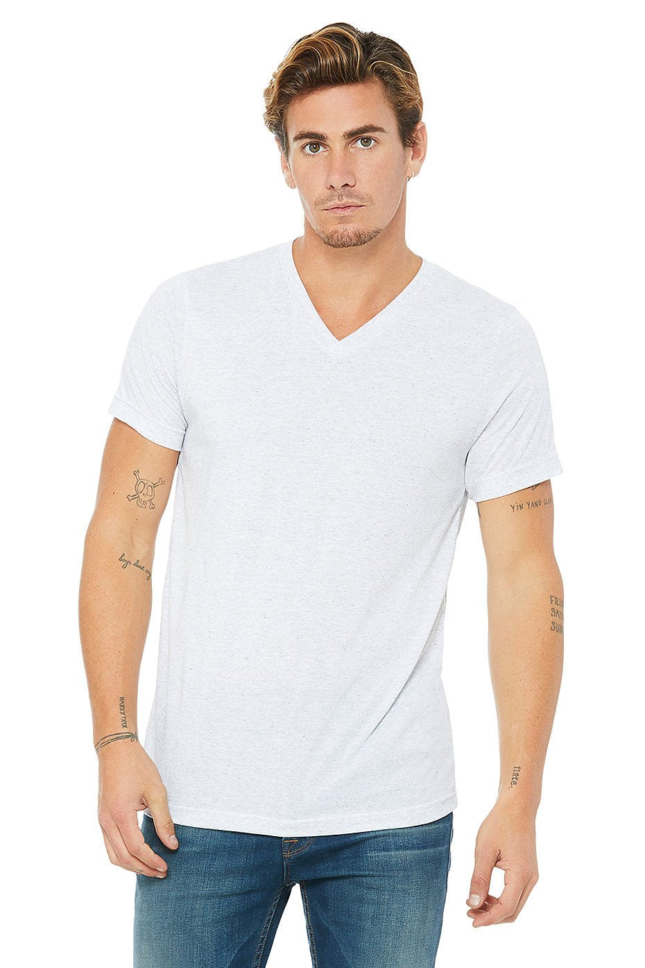 3005 Bella Unisex Jersey Short Sleeve V-Neck T-shirt (S-M-L-XL)