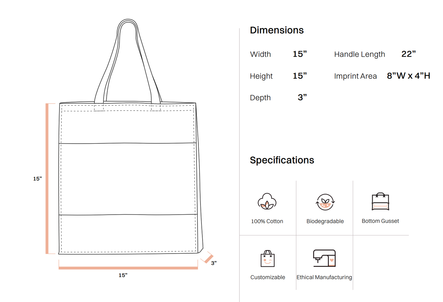 Tri-Color Canvas Tote
