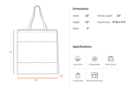 Tri-Color Canvas Tote