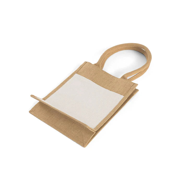 Small Easy-Print Jute Bag