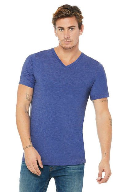 3005 Bella Unisex Jersey Short Sleeve V-Neck T-shirt (S-M-L-XL)