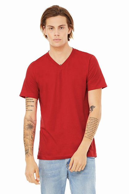 3005 Bella Unisex Jersey Short Sleeve V-Neck T-shirt (S-M-L-XL)