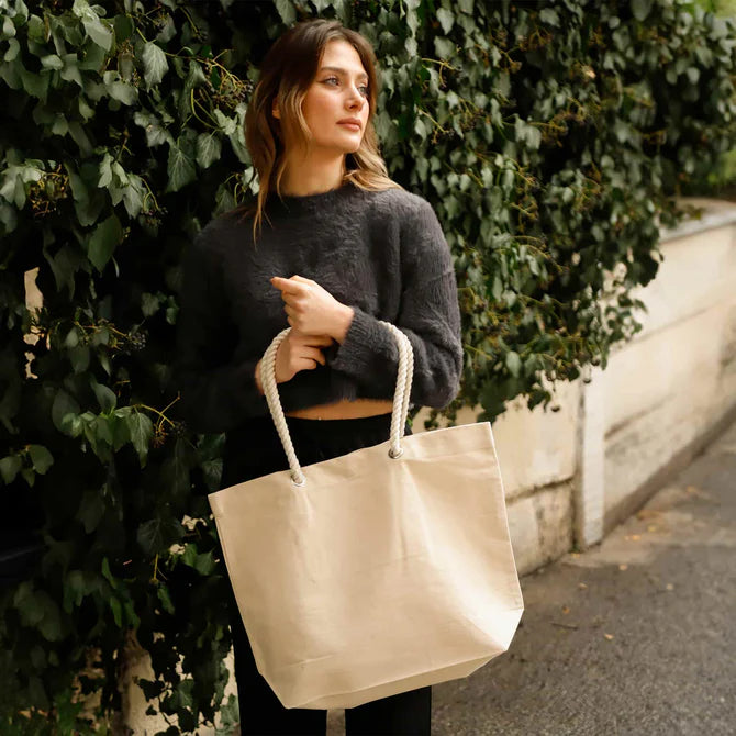 Rope Handle Beach Tote